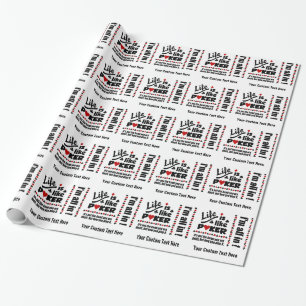 Cadeau LIFE LIKE POKER papier d'emballage personnalisé