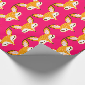 Cadeau Lil Foxie - papier d'emballage de motif Girly