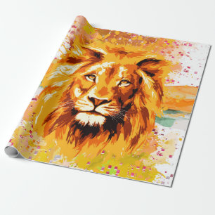 Cadeau Lion Safari   Papier d'enveloppement de lions colo