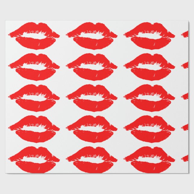CADEAU LIPS ROUGE KISS WRAPPER PAPIER (Plat)