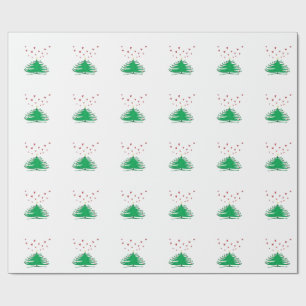 Cadeau Love X-mas Tree Papier d'enveloppement de matte, 3