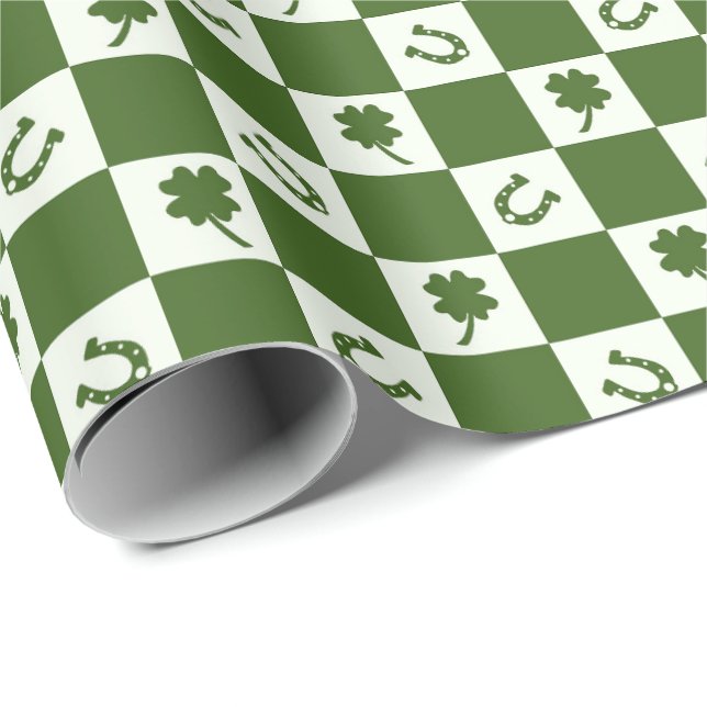 Cadeau Lucky Irish St. Patrick's Day Wrapping Papier (Coin rond)