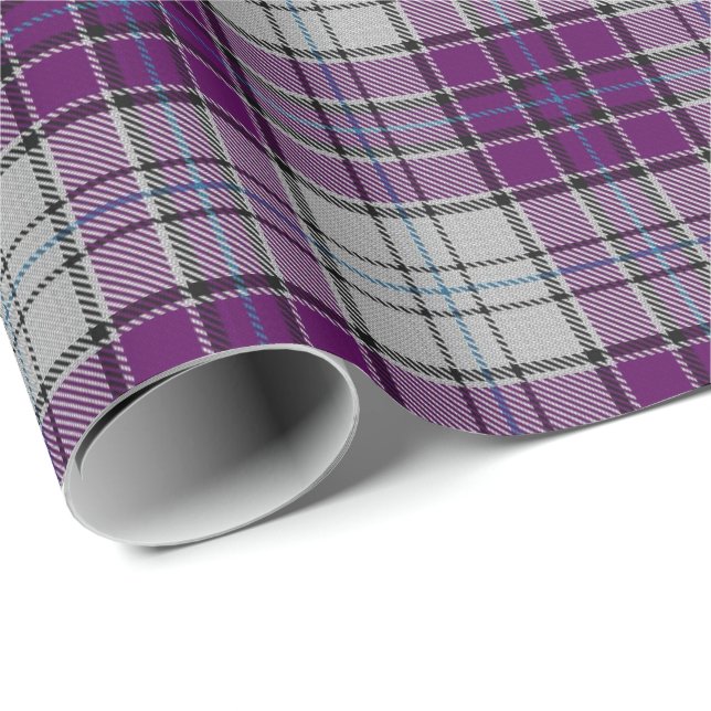 Cadeau MacRae Danse Papier d'enveloppement Tartan violet (Coin rond)