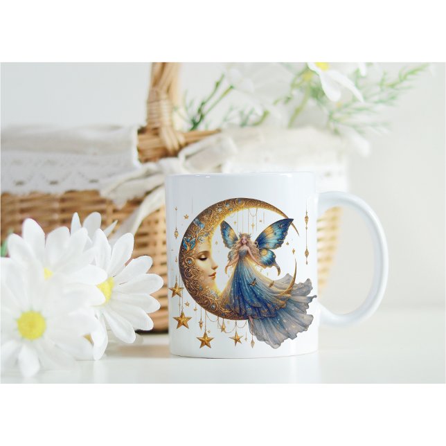 Cadeau magique pour elle - Tasse à café Fée et Lun (Créateur téléchargé)