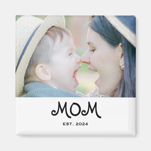 Cadeau Magnet Photo de la Maman Établie (Devant)