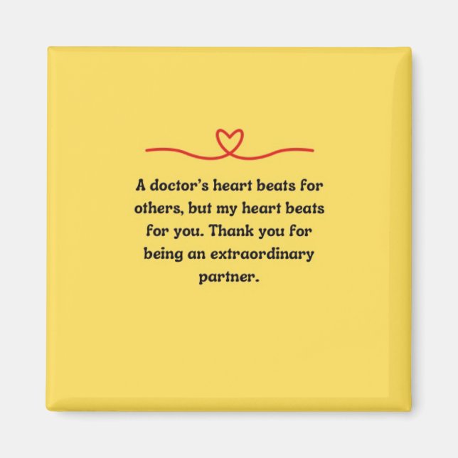 Cadeau Magnet pour partenaire médecin (Devant)