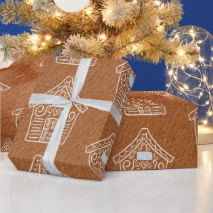 Cadeau Maison en pain d'épices en papier Kraft Noël Brown