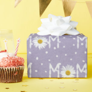 Cadeau Maman Daisy Sur Papier Pois Enveloppé