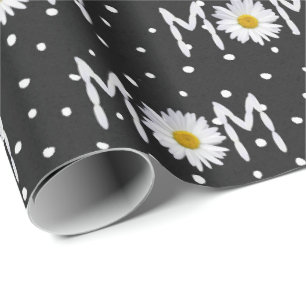 Cadeau Maman Daisy Sur Papier Pois Enveloppé