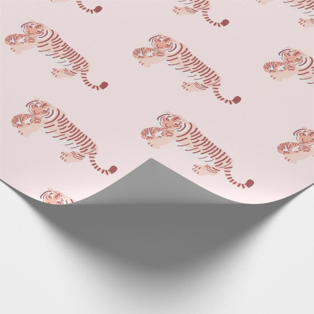 Cadeau Maman Tiger & Cub Motif Bébé Papier à enveloppemen (Coin)