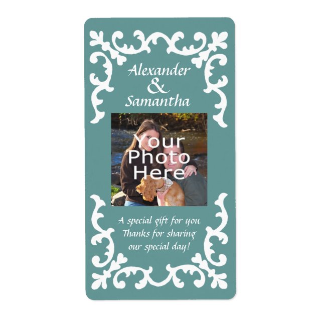 Cadeau Mariage bleu ou Étiquette préféré (Devant)