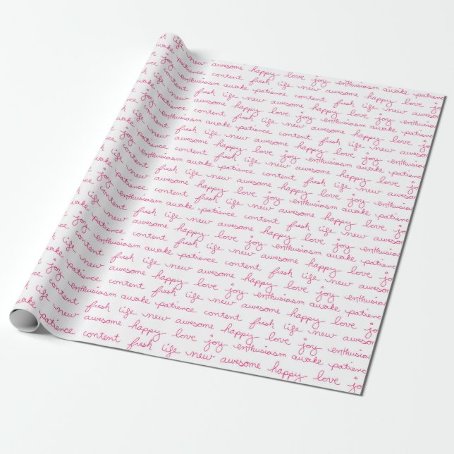 Cadeau Mariage de script rose Joli papier d'enveloppement (Déroulé)