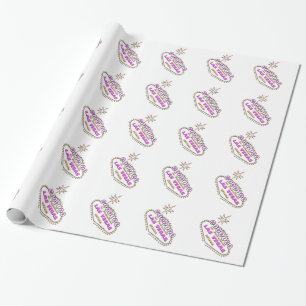 CADEAU MARIAGE EN LAS VEGAS PINK LOGO PAPIER D'EMBALLAGE