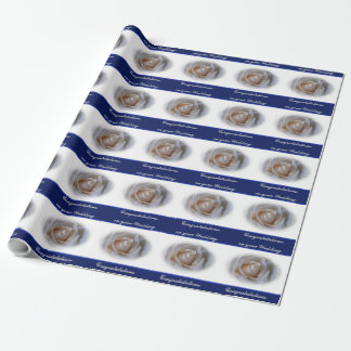 Cadeau Mariage Félicitations White Rose Wrapping Papier