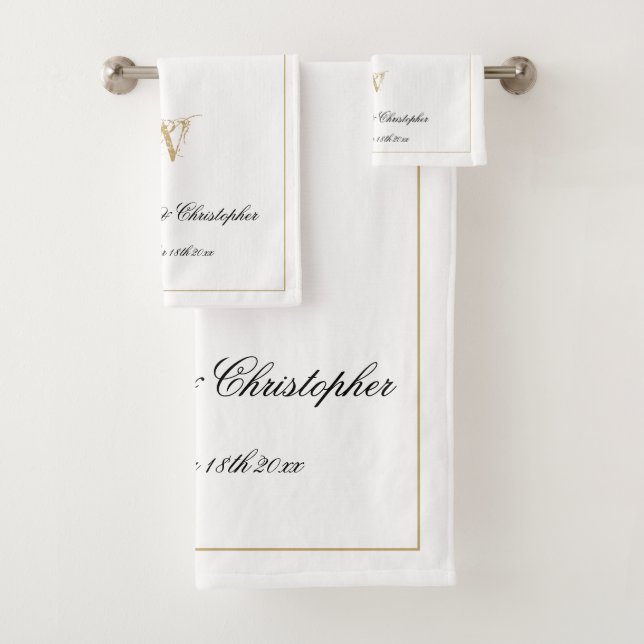 Cadeau mariage Moderne Monogramme Nouveau Cadeau C (En situation)