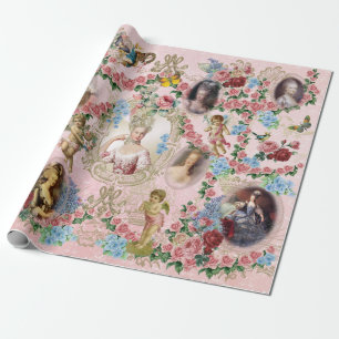Cadeau Marie Antoinette Rose de papier d'enveloppement de