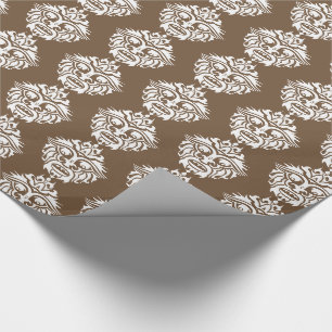 Cadeau Masque Tribal - Papier Brown brillant, 30" x 6