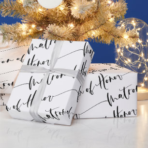 Cadeau Matron moderne de papier d'emballage d'honneur noi