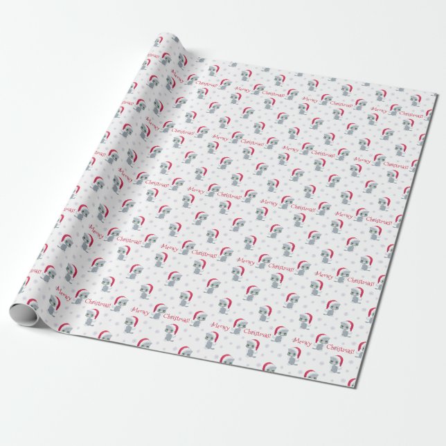 Cadeau Meowy Christmas Cute Kitten Wrapping Papier D (Déroulé)