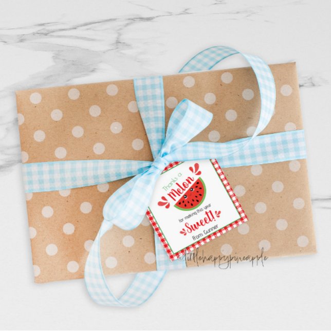 Cadeau Merci d'avoir envoyé des étiquettes cadeaux Melon (Créateur téléchargé)