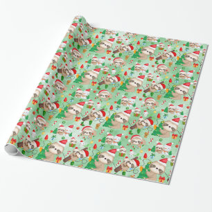 Cadeau Merry Slothmas enrobage papier rouleau