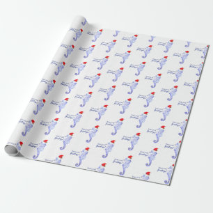 Cadeau Mers d'hippocampe et papier d'emballage de