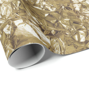 Cadeau Métallique fascinant d'or de papier aluminium