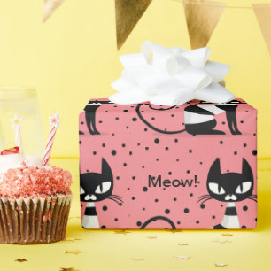 Cadeau Mi-Siècle Meow ! Papier d'enlèvement de chats at