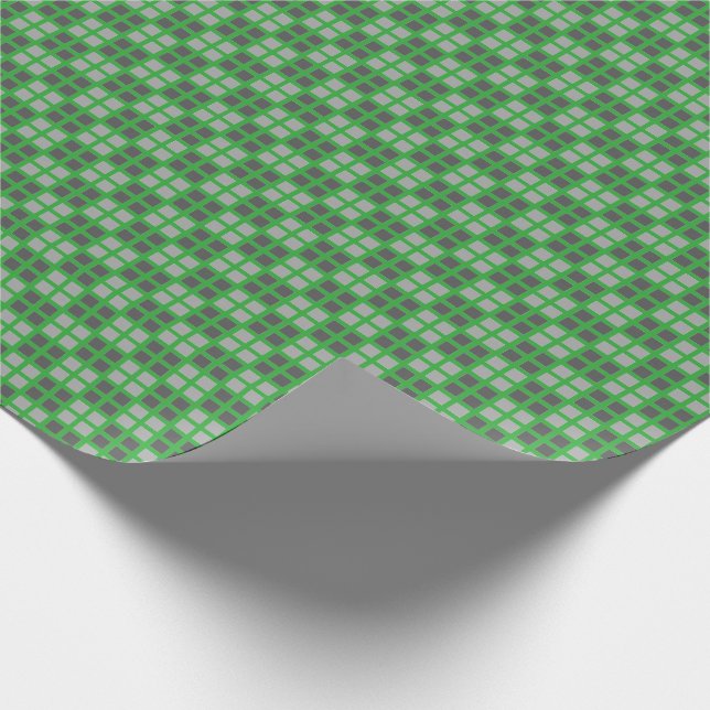 Cadeau Micro À damiers papier à enveloppement vert (Coin)