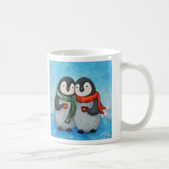 Cadeau mignon de tasse de couples de pingouin de (Droite)