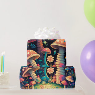 Cadeau mignonette champignons cottagecore motif papier à 