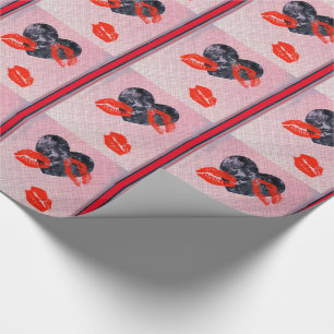 Cadeau Militaire Bleu Coeurs de Camo Papier d'Enveloppeme