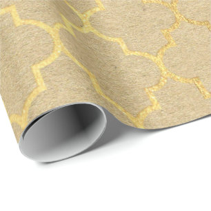 Cadeau Minimal élégant d'or de Papier d'emballage d'art