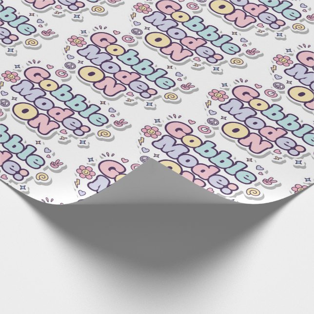 Cadeau Mode Dindon : Papier d'emballage festif activé (Coin)