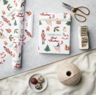 Cadeau Mon premier Noël Vacances papier d'enveloppement m