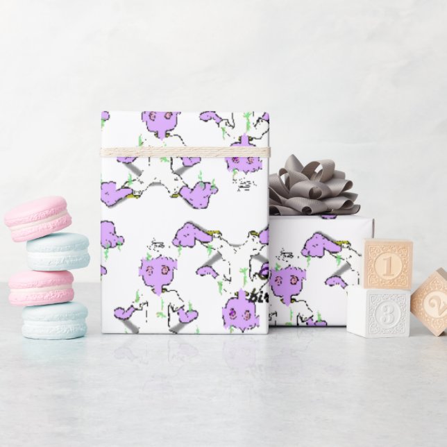 Cadeau monstre 2 papier d'emballage (Baby Shower)