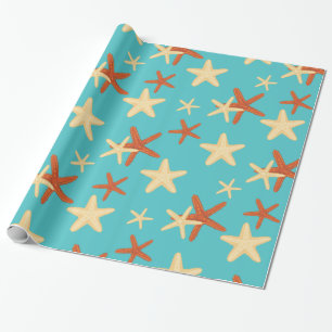 Cadeau Motif d'arrière - plan d'étoiles de mer - papier
