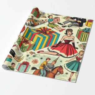 Cadeau Motif de bandes dessinées de papier à envelopper