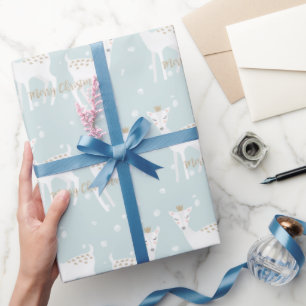 Cadeau Motif de cerf - Beau papier d'emballage de Noël