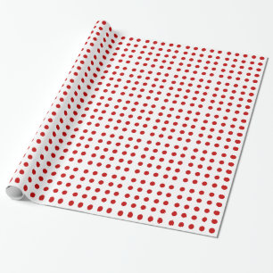 Cadeau Motif de point rouge sur le papier d'emballage