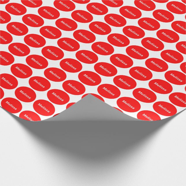 Cadeau Motif de points rouge sur le blanc avec le papier (Coin)