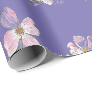 Cadeau Motif Dogwood sur papier d'emballage