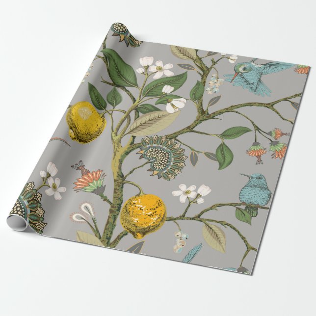 Cadeau Motif floral sans soudure. Papier d'emballage bota (Déroulé)