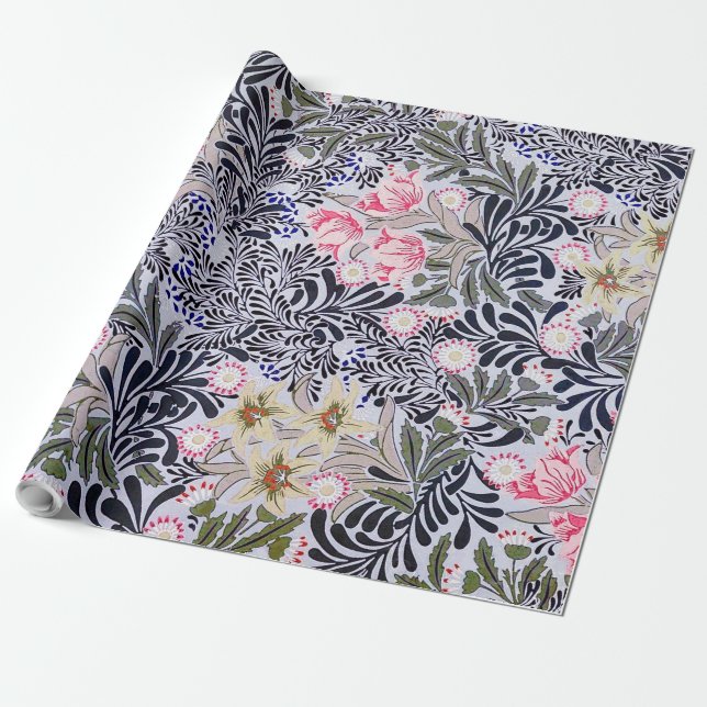 Cadeau Motif floral, William Morris Papier d'enveloppemen (Déroulé)