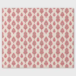 Cadeau Motif indien sur papier Arrière - plan beige