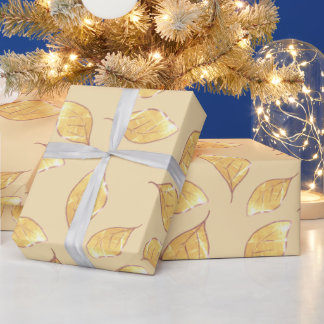 Cadeau Motif mignon de feuilles pour papier d'emballage d