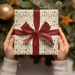 Cadeau Motif mignon de Noël   Papier d'emballage des Fête