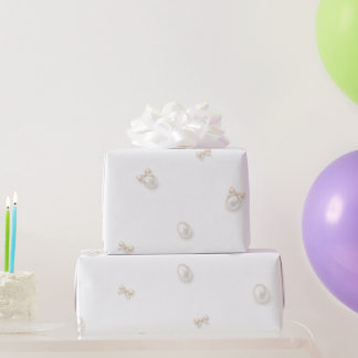 Cadeau Motif Mini Perle Papier d'Emballage Élégant à Nœud