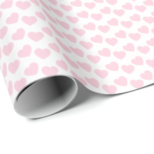 Cadeau Motif rose-clair de coeur sur le papier