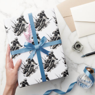 Cadeau Moto Motorcross Dirt Bike Wrapt Papier